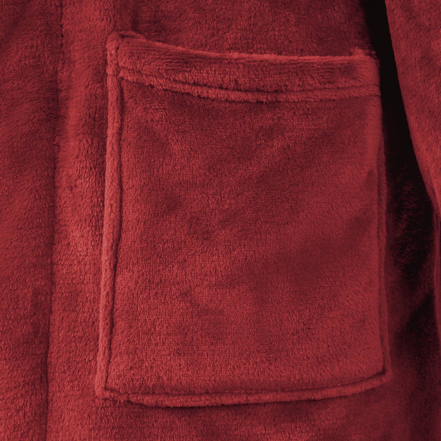 Peignoir sans capuche Rouge bordeaux M Flanelle