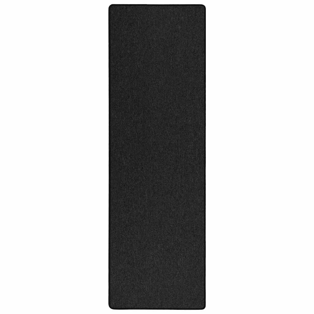 Anthracite Runner Rug 100 x 250 cm 100% Polypropylene