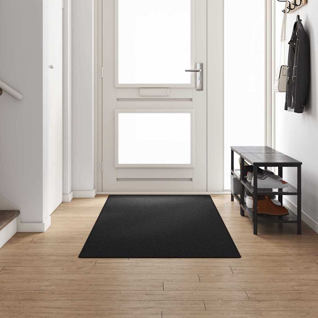 Tapis de couloir anthracite 100 x 300 cm 100 % polypropylène
