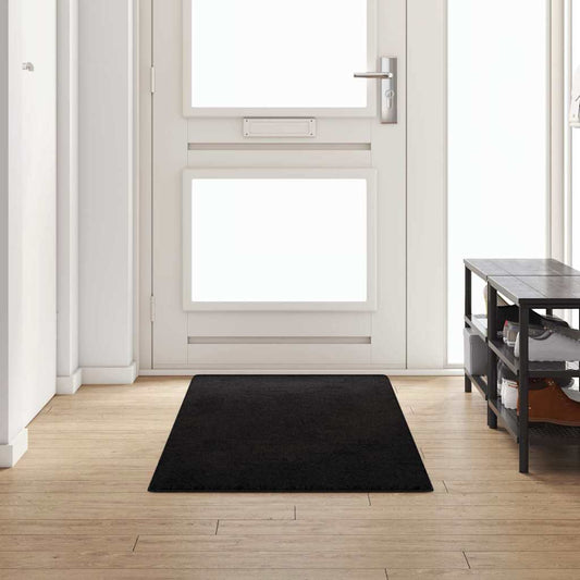 Black Runner Rug 80 x 250 cm 100% Polypropylene Tufted