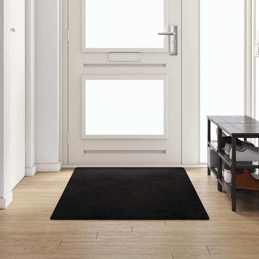 Black Runner Rug 100 x 250 cm 100% Polypropylene Tufted