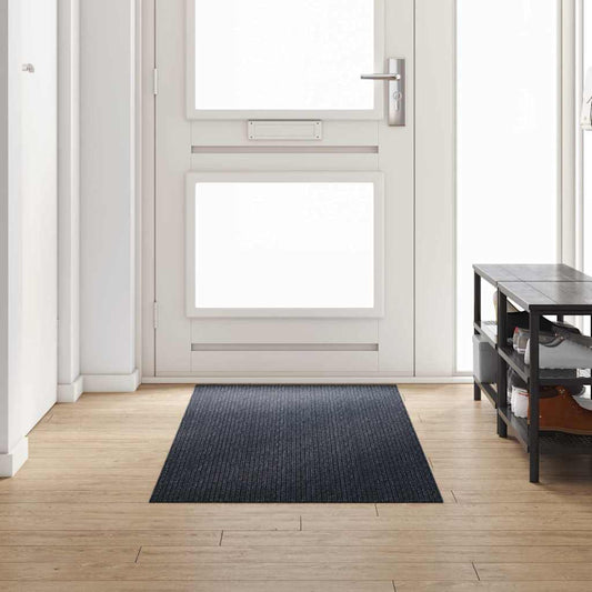 Teppichläufer Anthrazit 80 x 250 cm Stoff