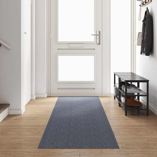 Runner Rug Light Gray 80 x 400 cm Fabric