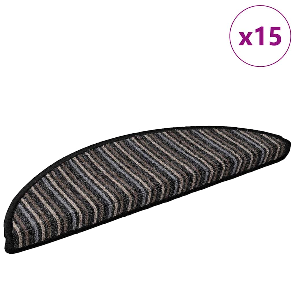 Selbstklebende Treppenschoner 15 pcs Anthrazit 56 x 17 x 3 cm