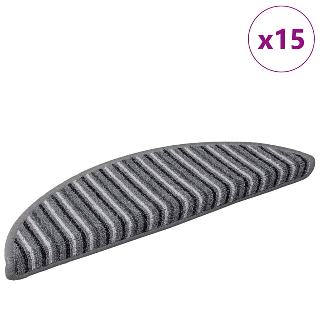 Self-adhesive Stair Protectors 15 pcs Grey 56 x 17 x 3 cm