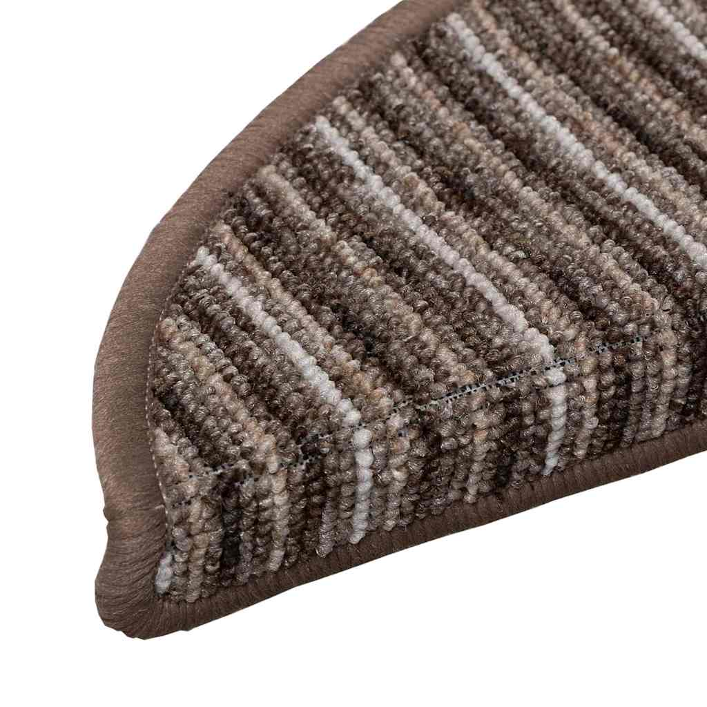 Protection d'escalier autocollante 15 pièces Marron 56 x 17 x 3 cm
