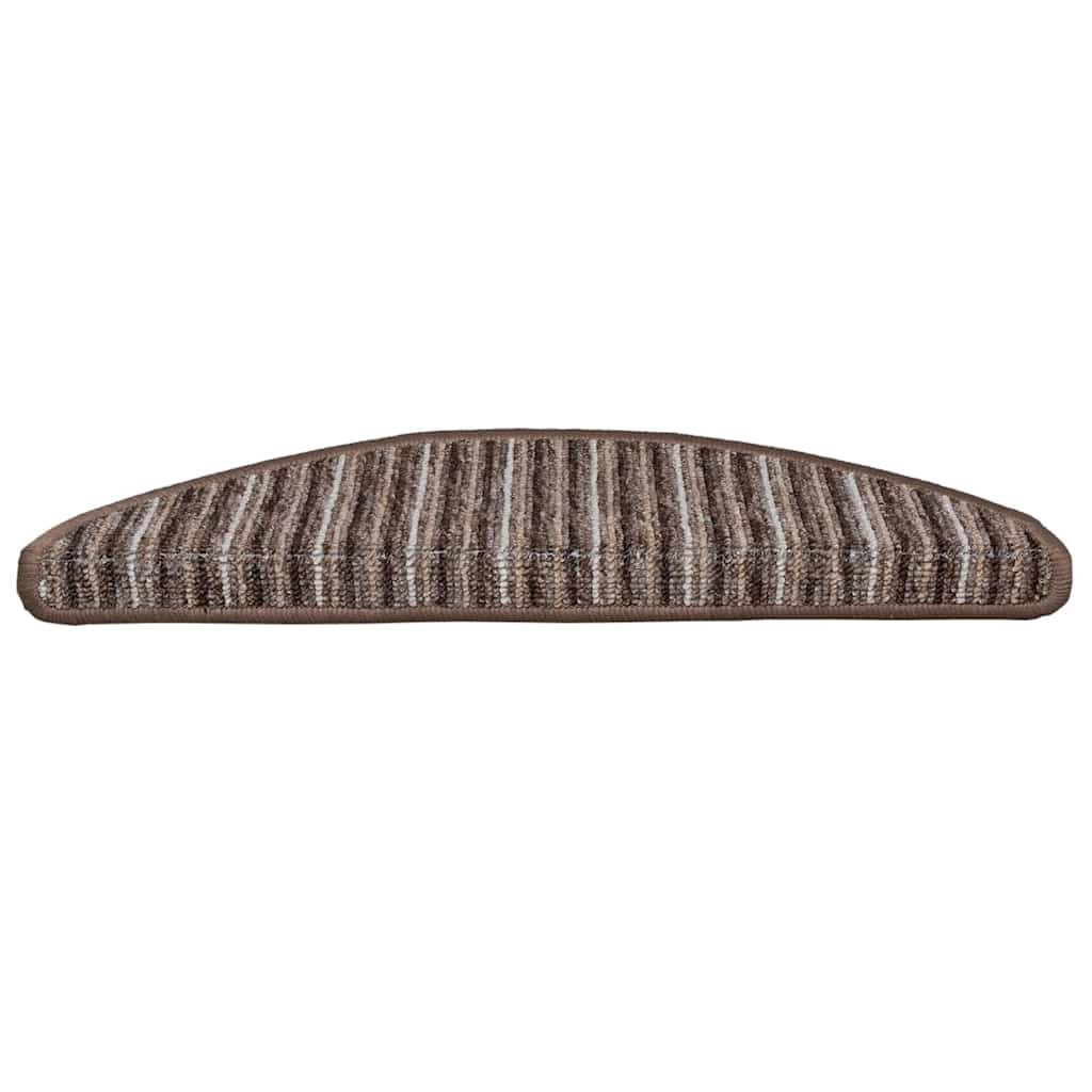 Protection d'escalier autocollante 15 pièces Marron 56 x 17 x 3 cm