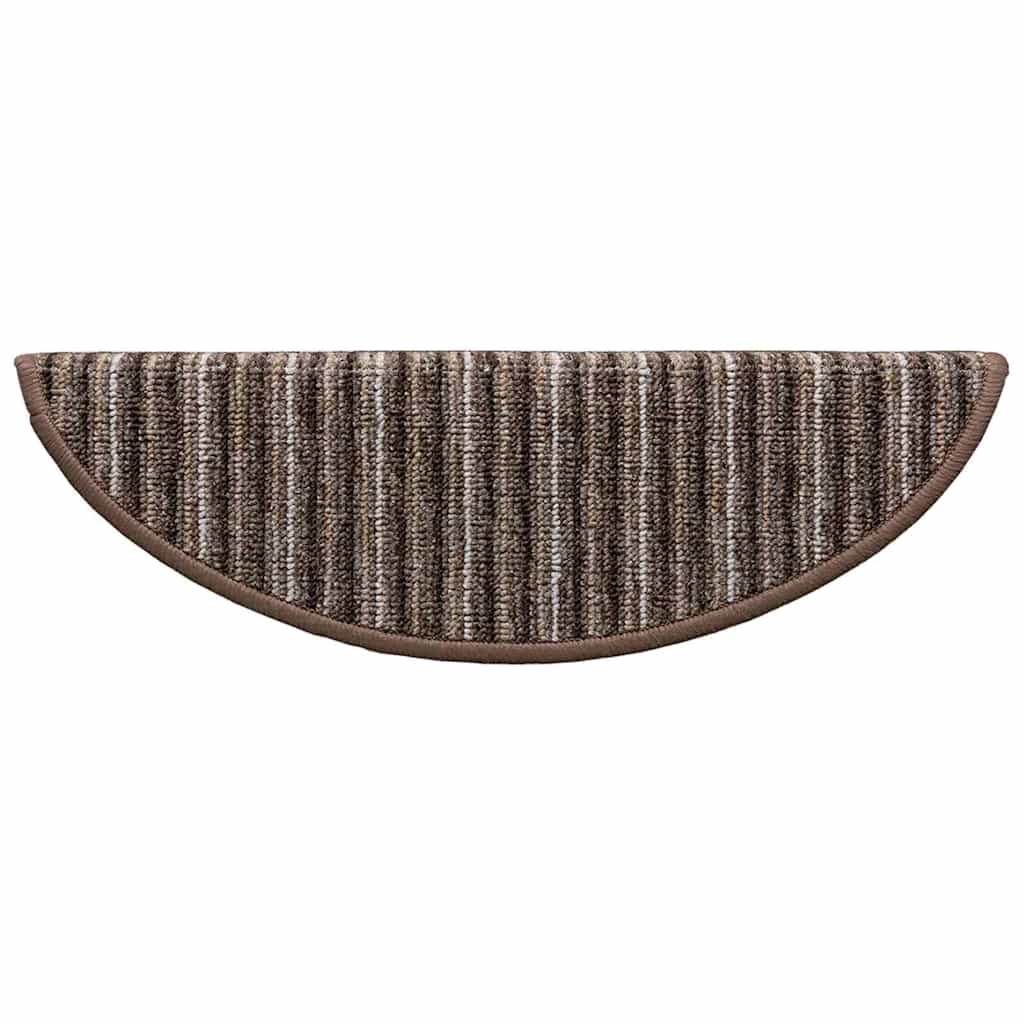 Protection d'escalier autocollante 15 pièces Marron 56 x 17 x 3 cm