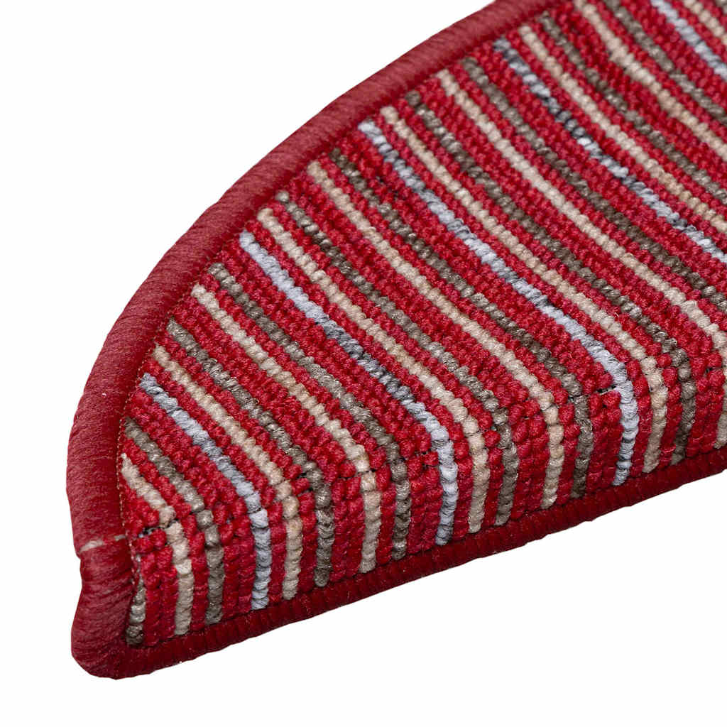 Protège-escaliers autocollants 15 pcs Rouge 56 x 17 x 3 cm