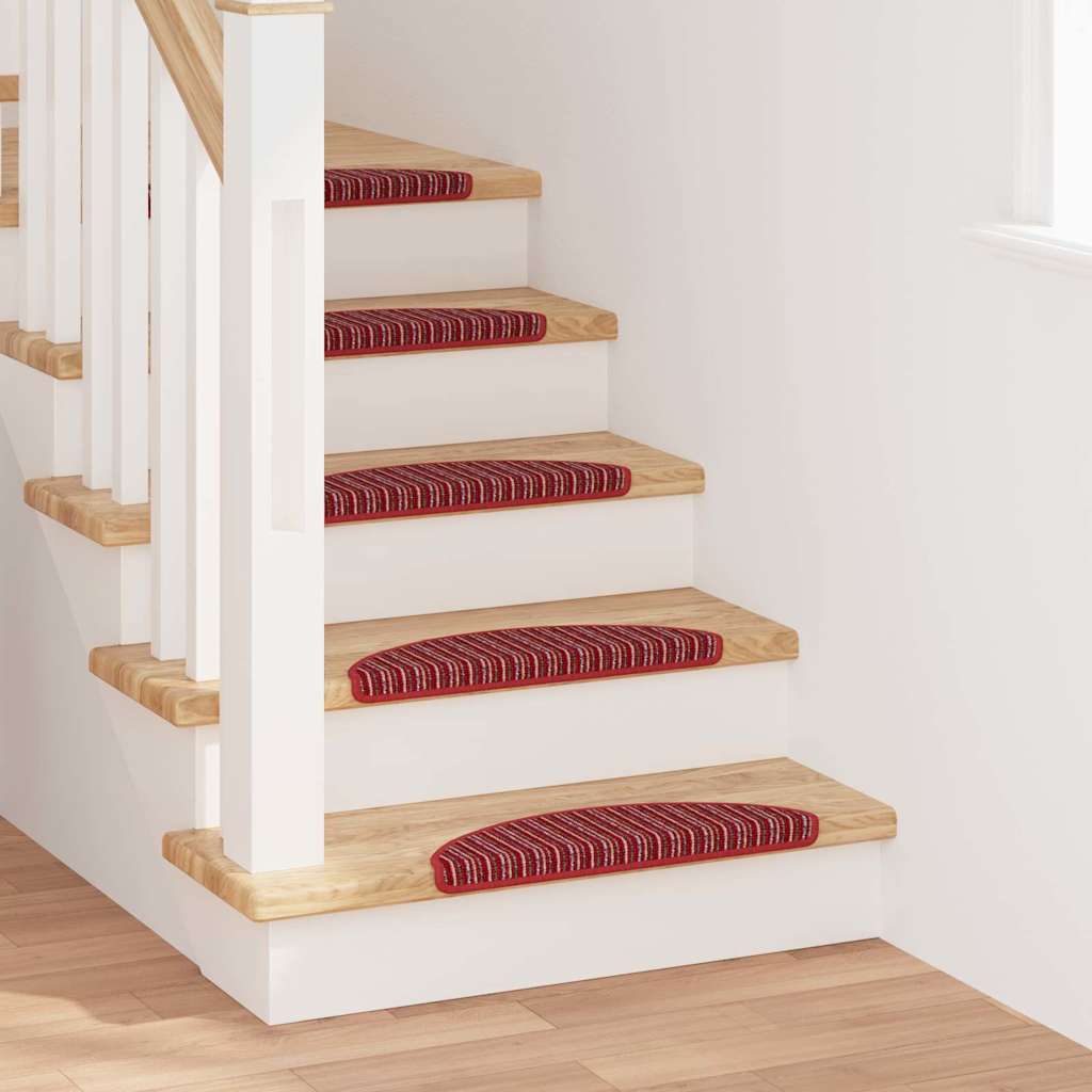 Protège-escaliers autocollants 15 pcs Rouge 56 x 17 x 3 cm