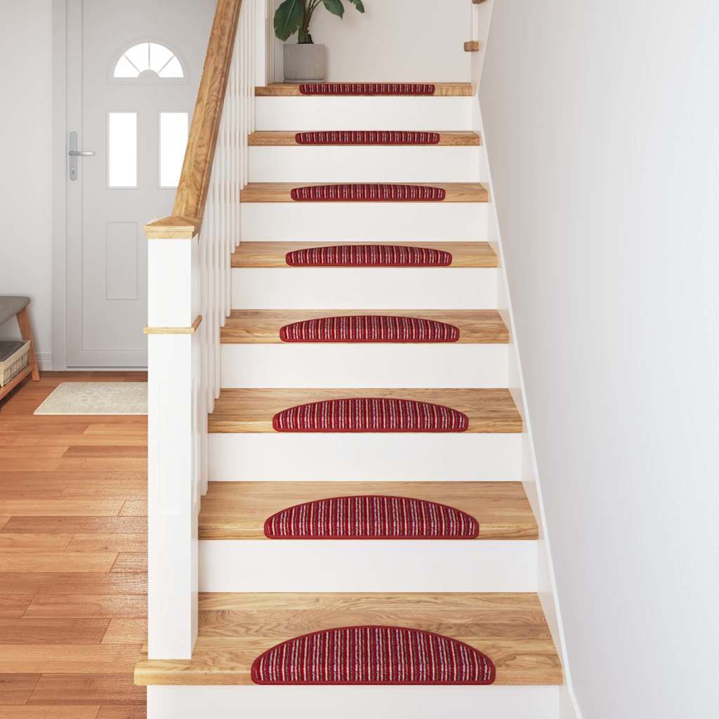 Protège-escaliers autocollants 15 pcs Rouge 56 x 17 x 3 cm