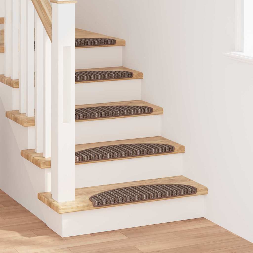Selbstklebende Treppenschoner 15 pcs Braun 65 x 21 x 4 cm
