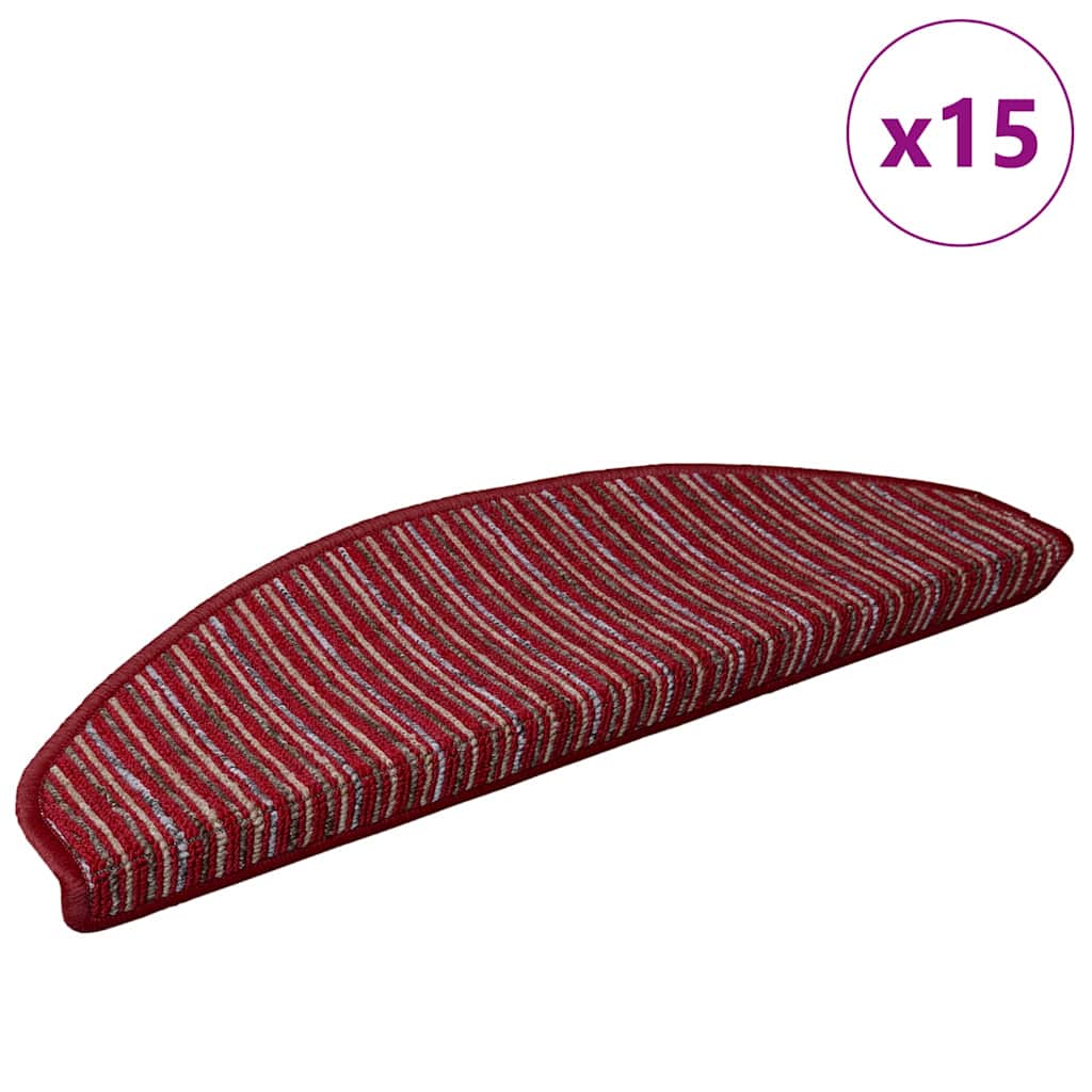 Self-adhesive Stair Protectors 15 pcs Red 65 x 21 x 4 cm