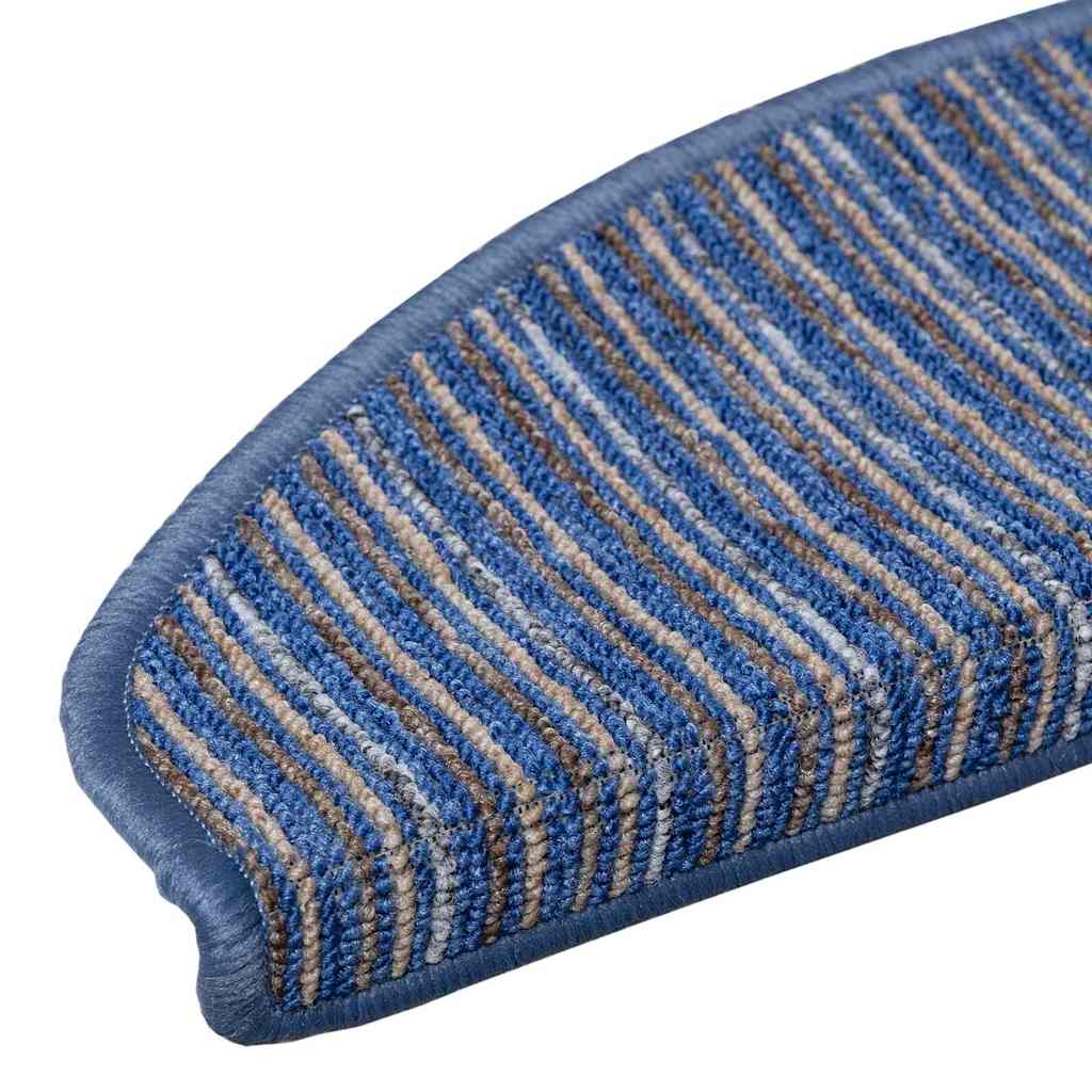 Protections d'escalier autocollantes 15 pcs Bleu 65 x 21 x 4 cm