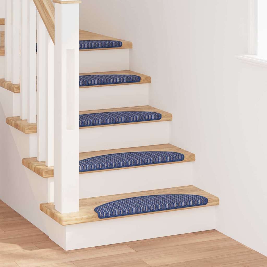 Protections d'escalier autocollantes 15 pcs Bleu 65 x 21 x 4 cm