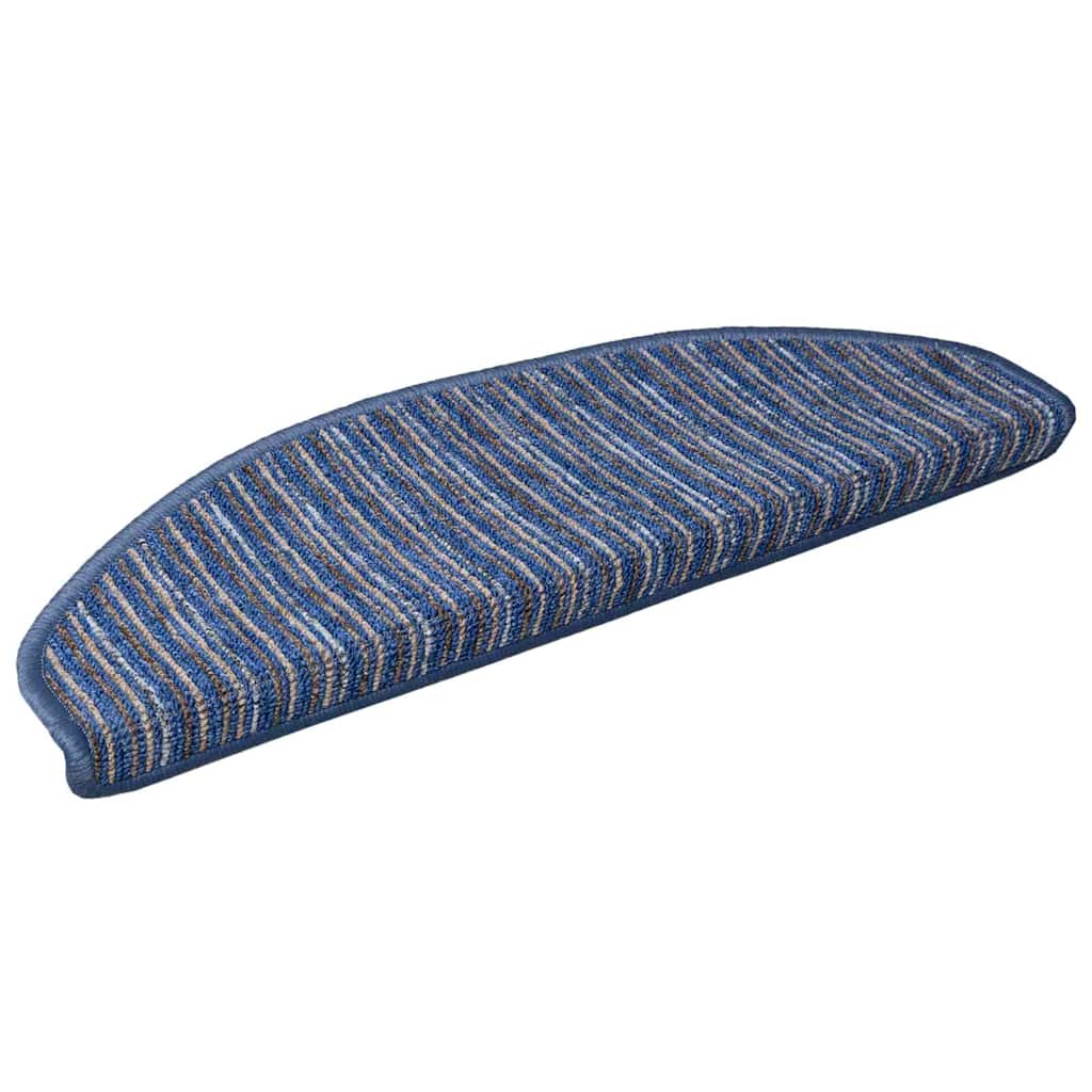 Protections d'escalier autocollantes 15 pcs Bleu 65 x 21 x 4 cm