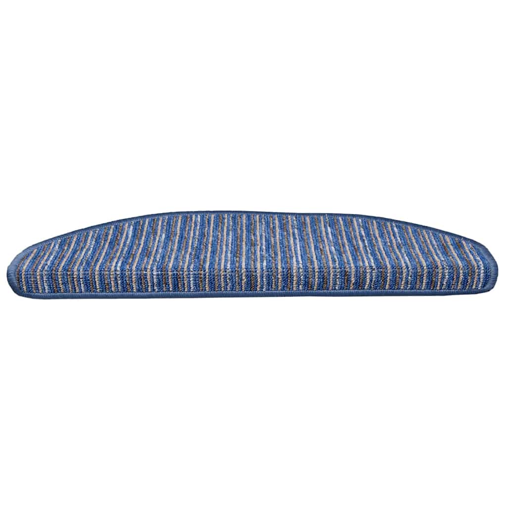 Protections d'escalier autocollantes 15 pcs Bleu 65 x 21 x 4 cm