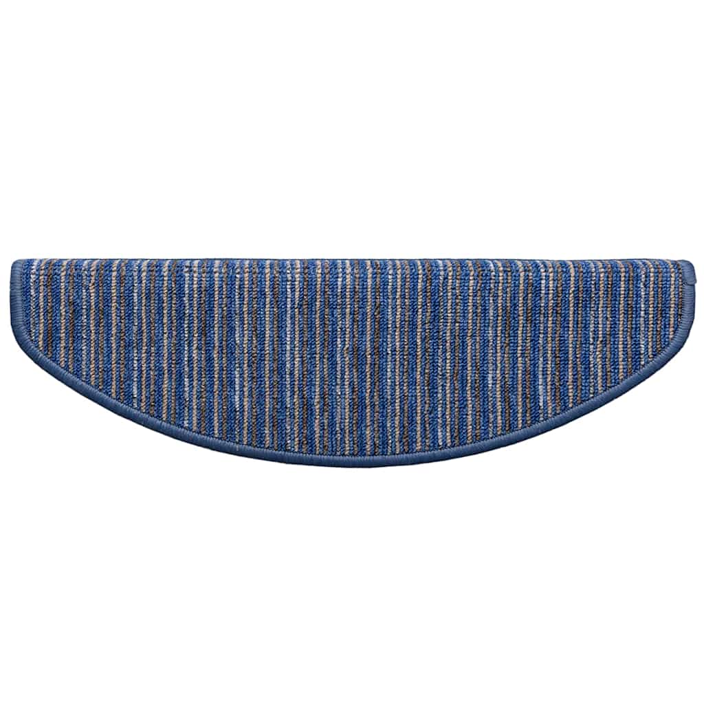 Protections d'escalier autocollantes 15 pcs Bleu 65 x 21 x 4 cm