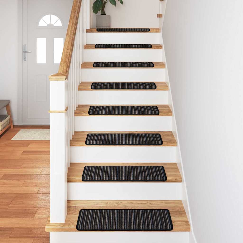 Selbstklebende Treppenschoner 15 pcs Anthrazit 65 x 21 x 4 cm