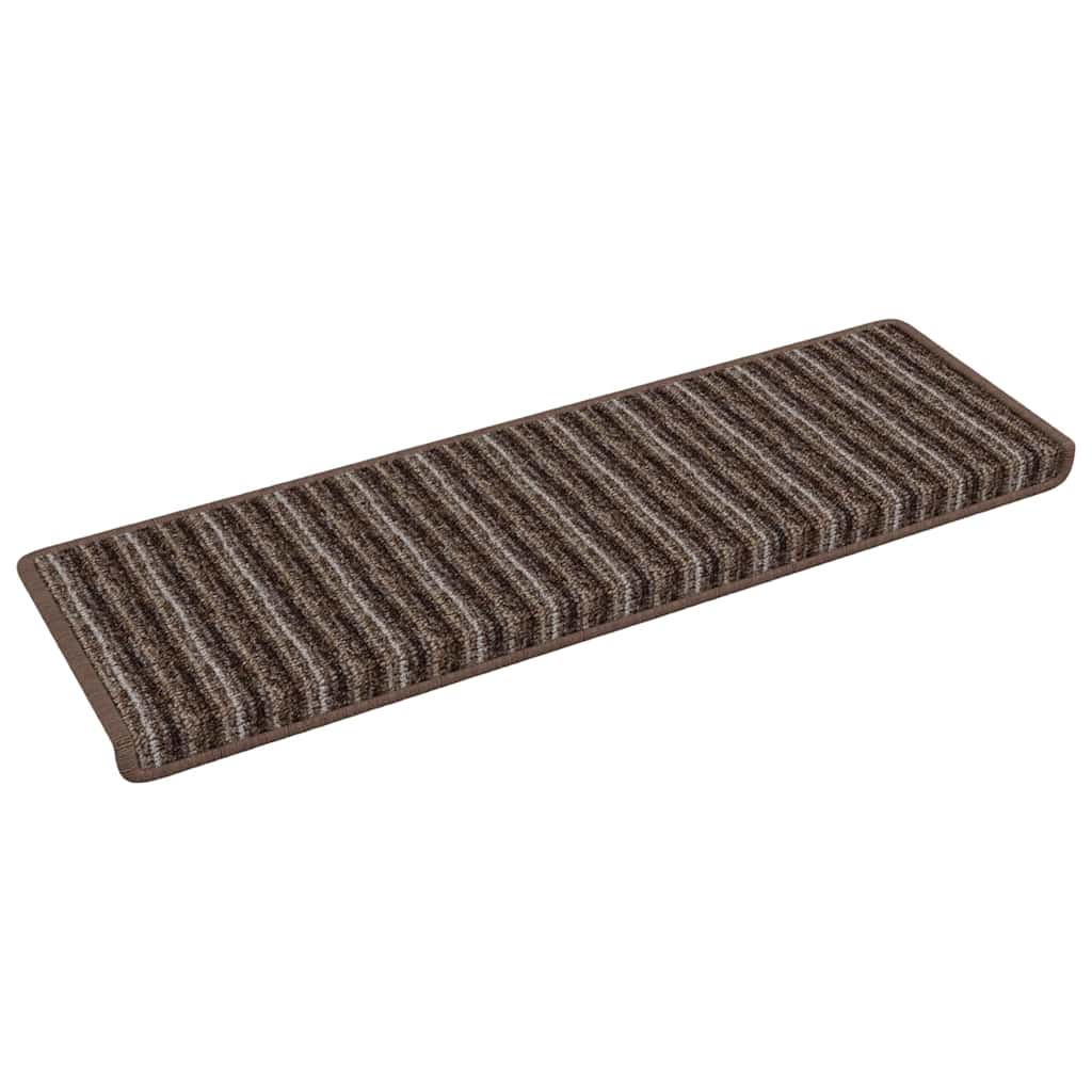 Selbstklebende Treppenschoner 15 pcs Braun 65 x 21 x 4 cm
