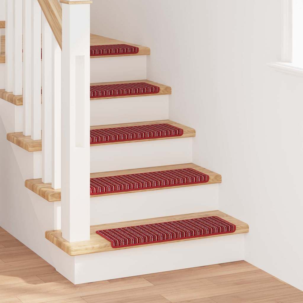 Selbstklebende Treppenschoner 15 pcs Rot 65 x 21 x 4 cm