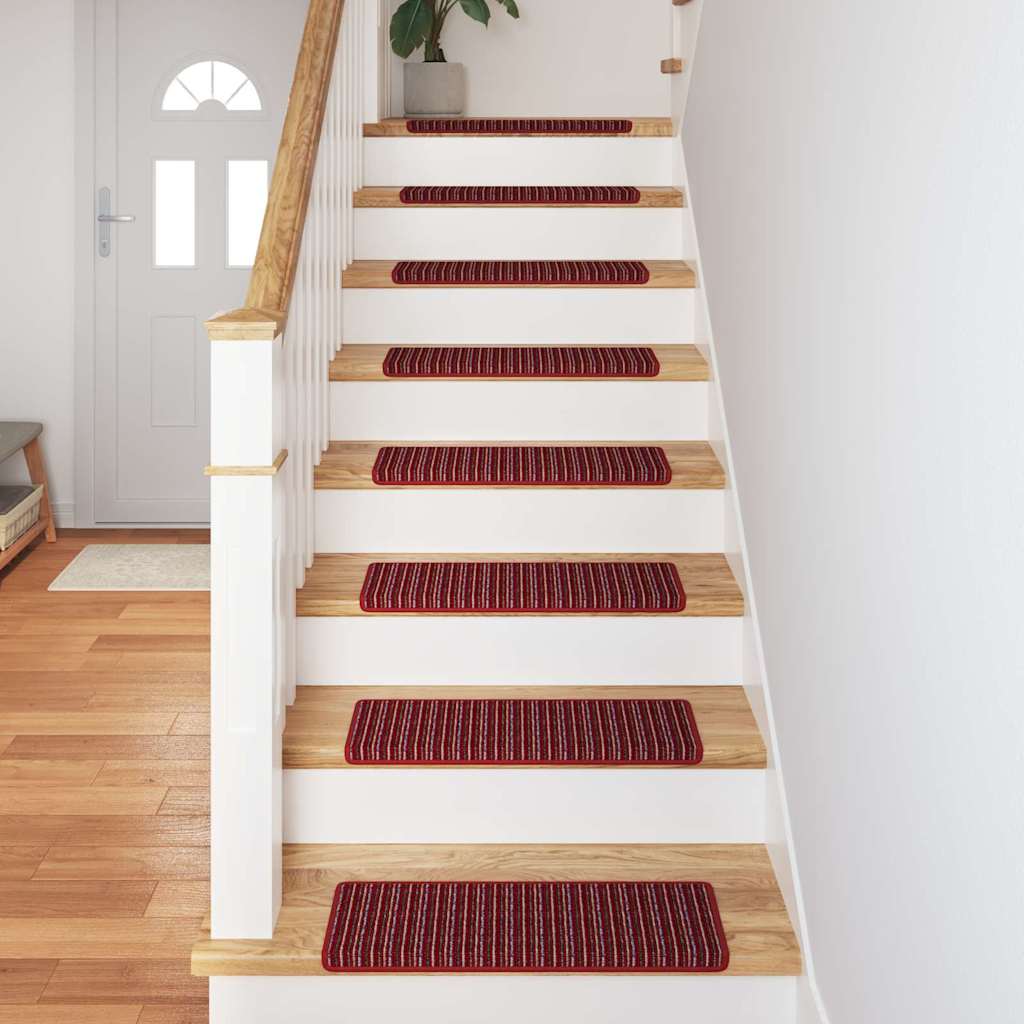 Selbstklebende Treppenschoner 15 pcs Rot 65 x 21 x 4 cm