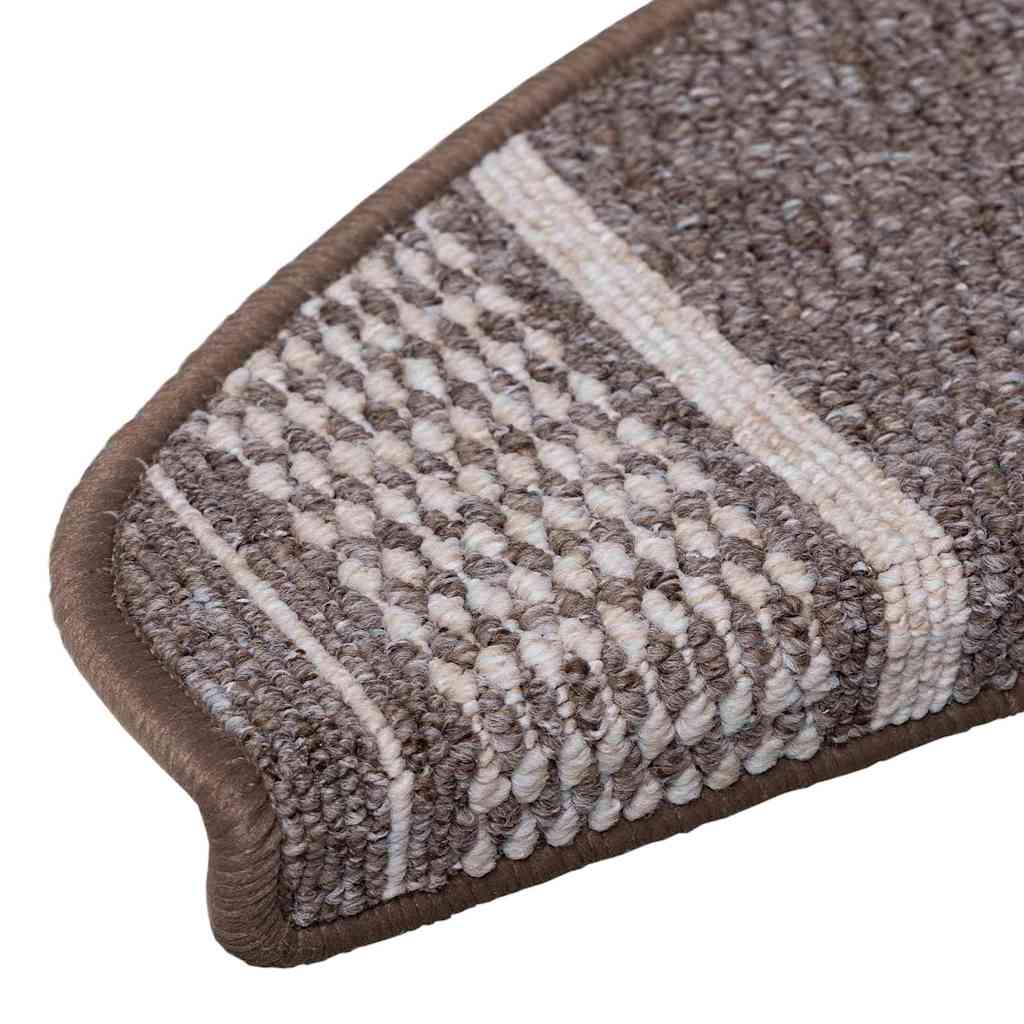 Protecteurs d'escalier auto-adhésifs 15 pcs Marron 65 x 21 x 4 cm