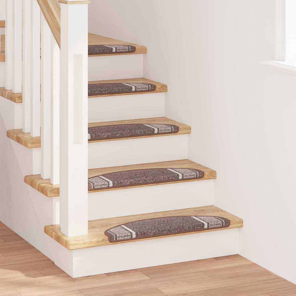Protecteurs d'escalier auto-adhésifs 15 pcs Marron 65 x 21 x 4 cm