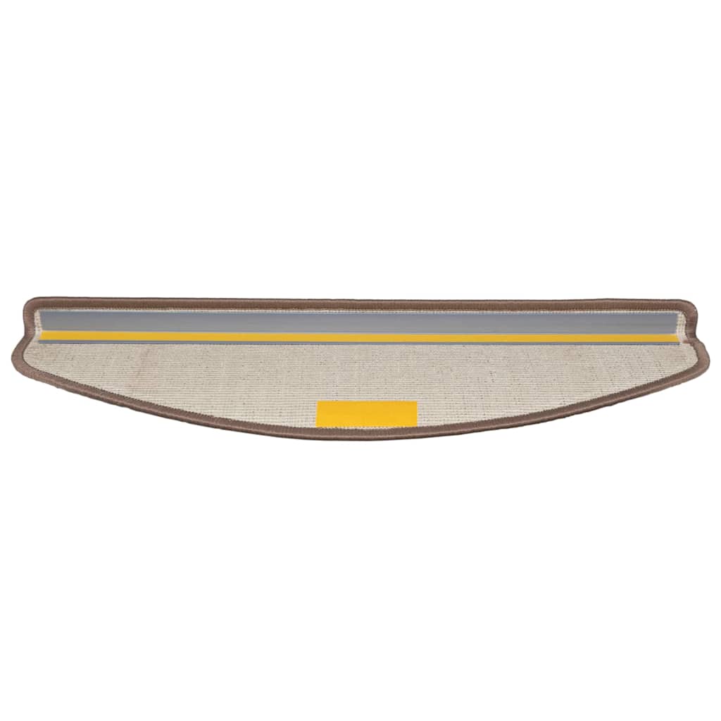 Protecteurs d'escalier auto-adhésifs 15 pcs Marron 65 x 21 x 4 cm