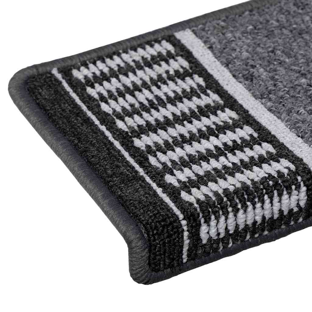 Protections d'escalier autocollantes 15 pcs Anthracite 65 x 21 x 4 cm