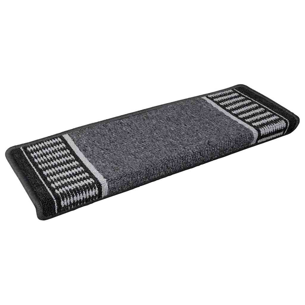 Protections d'escalier autocollantes 15 pcs Anthracite 65 x 21 x 4 cm
