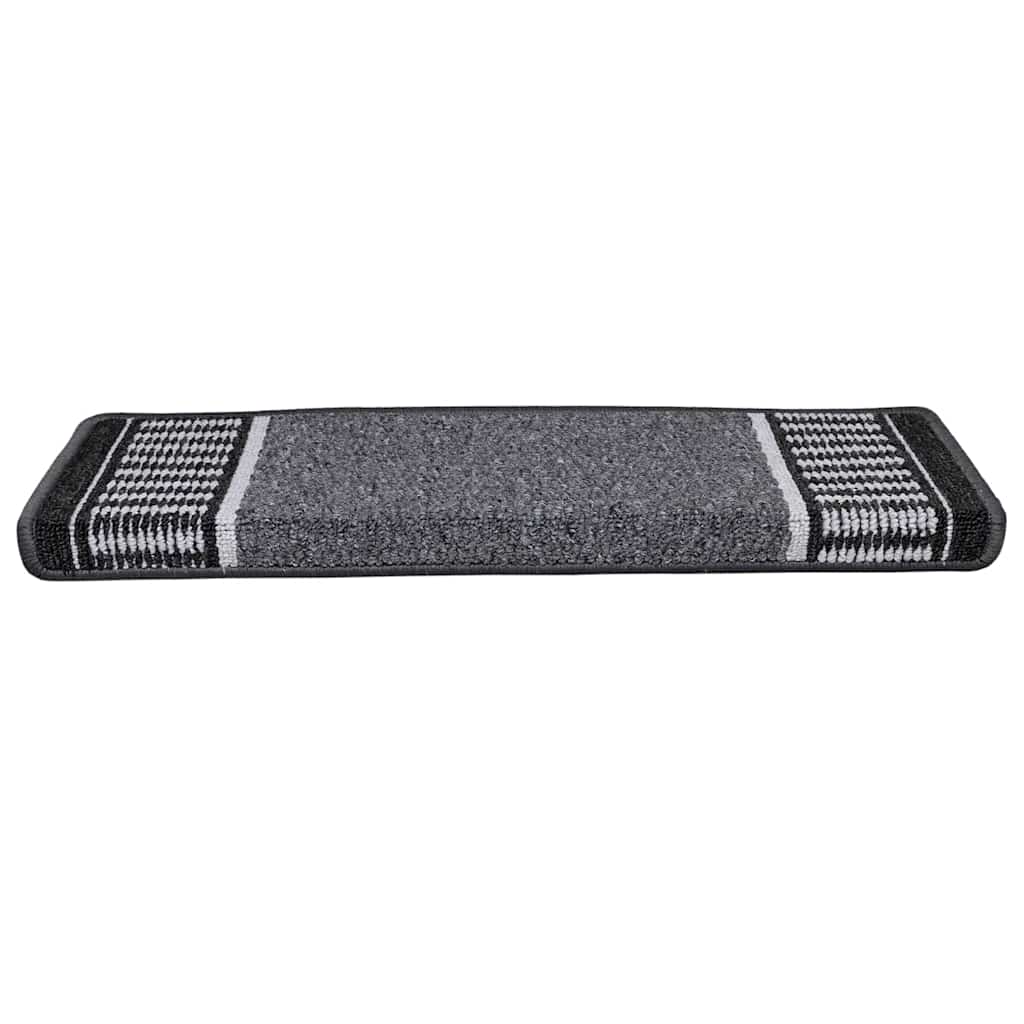 Protections d'escalier autocollantes 15 pcs Anthracite 65 x 21 x 4 cm