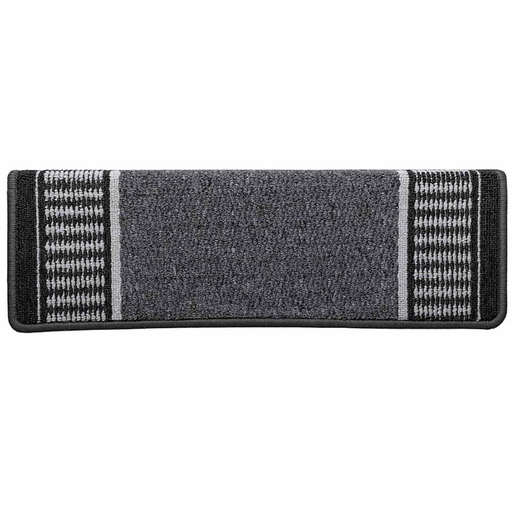 Protections d'escalier autocollantes 15 pcs Anthracite 65 x 21 x 4 cm