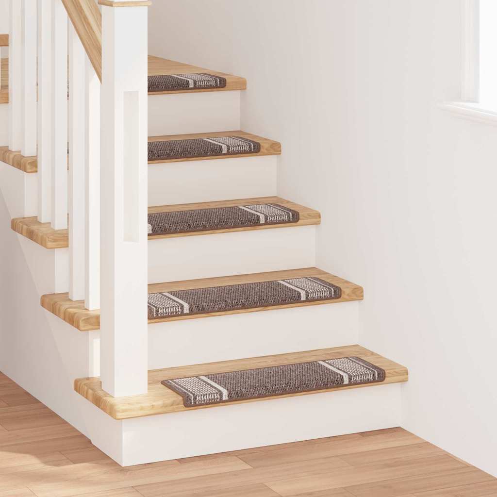Tapis de marche adhésifs 15 pcs Marron 65 x 21 x 4 cm