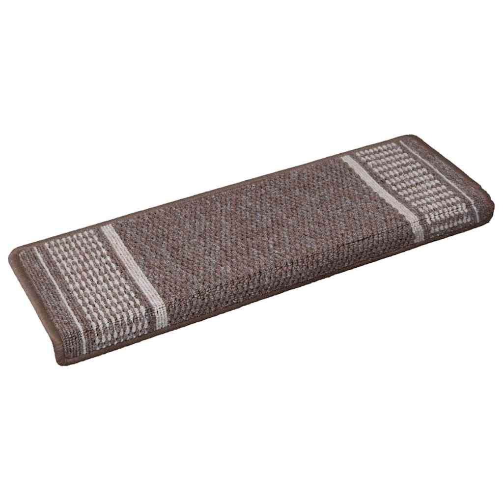 Tapis de marche adhésifs 15 pcs Marron 65 x 21 x 4 cm