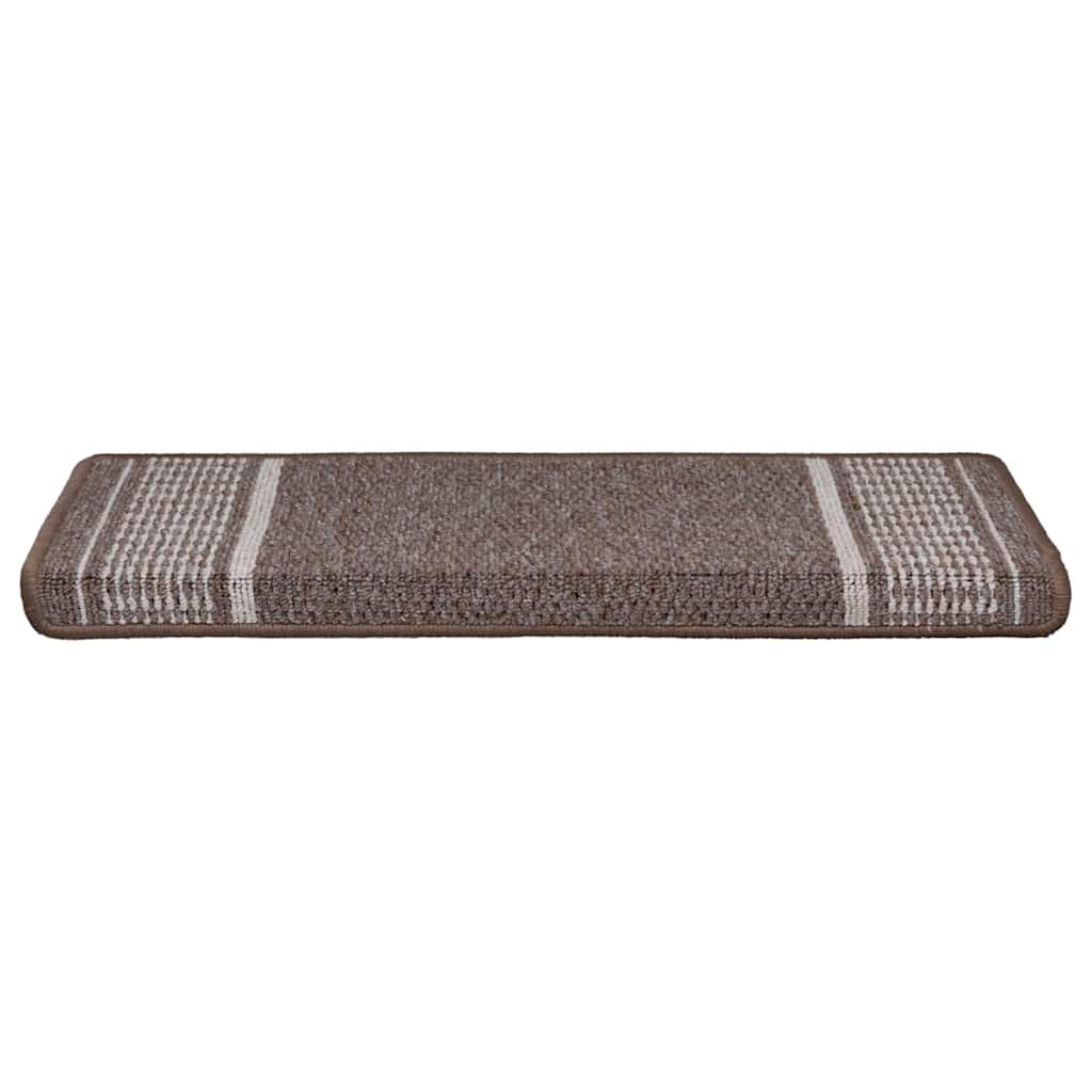 Tapis de marche adhésifs 15 pcs Marron 65 x 21 x 4 cm