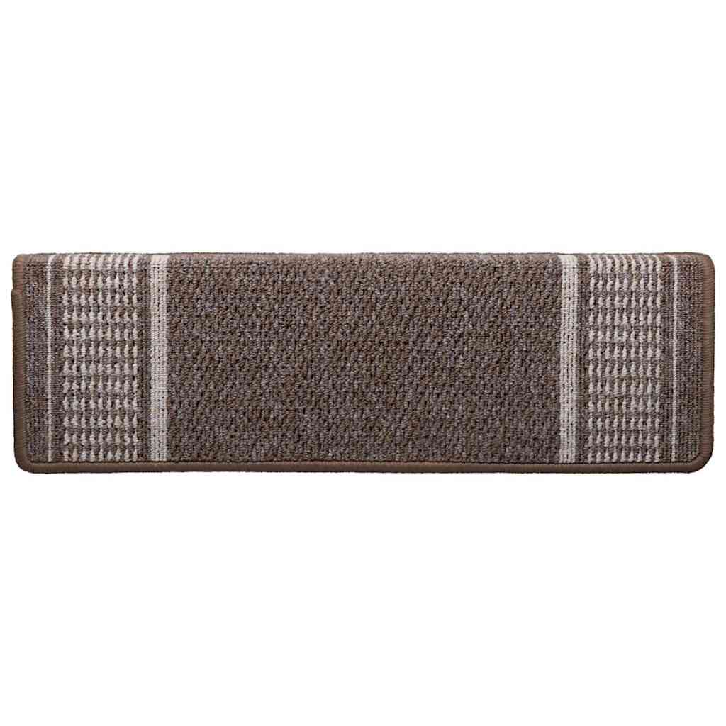 Tapis de marche adhésifs 15 pcs Marron 65 x 21 x 4 cm