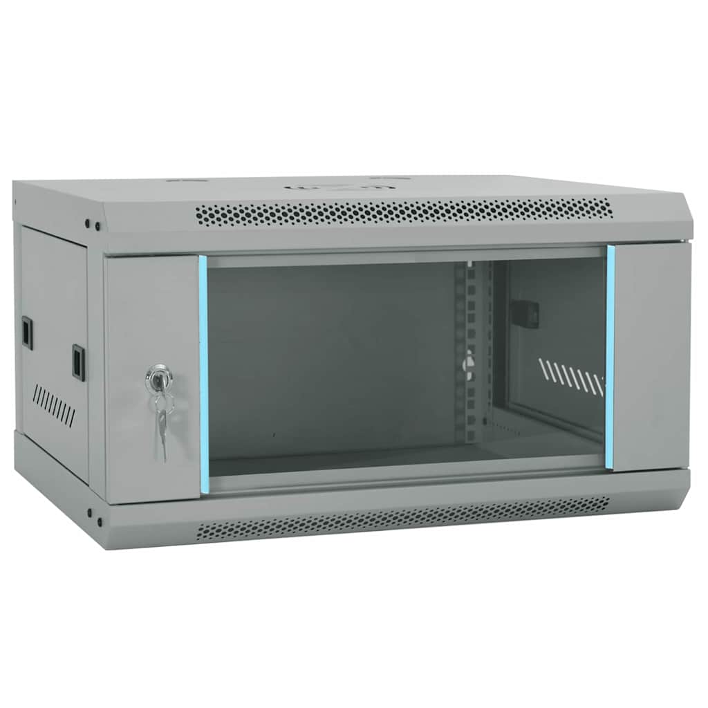 Armoire réseau avec rangement Gris 60 x 45 x 35 cm Acier