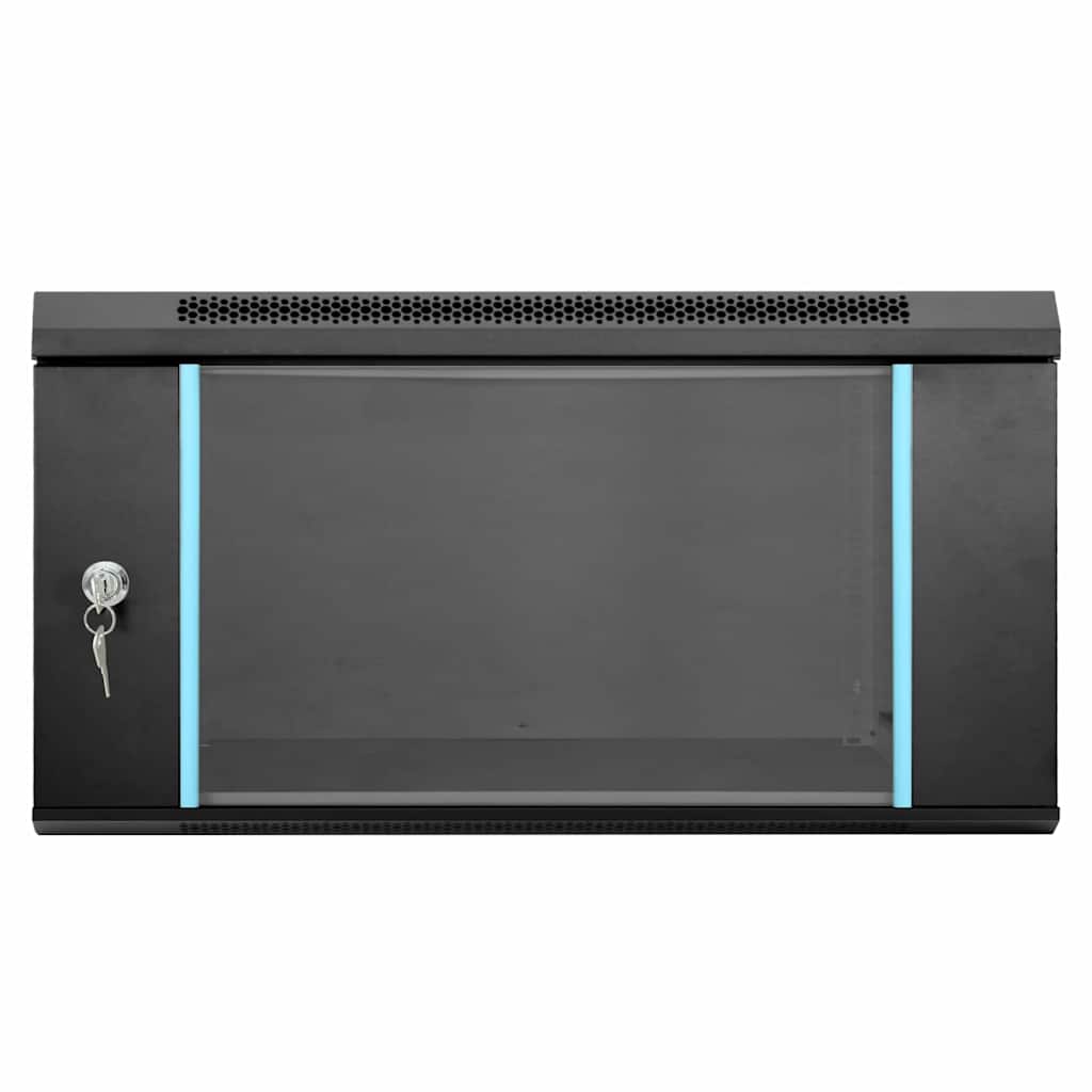 Armoire réseau avec rangement Noir 60 x 60 x 35 cm Acier