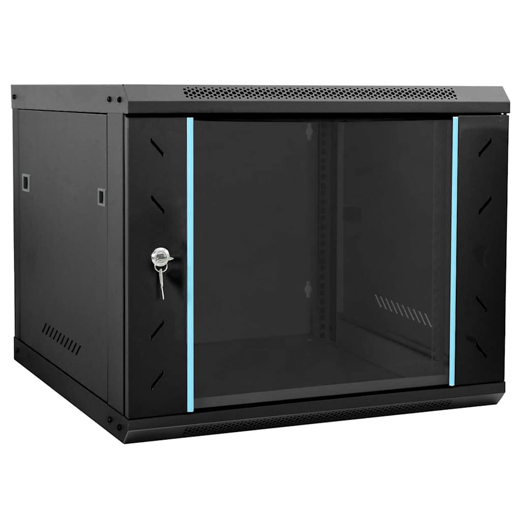 Armoire réseau avec mémoire Noir 60 x 60 x 50 cm Acier