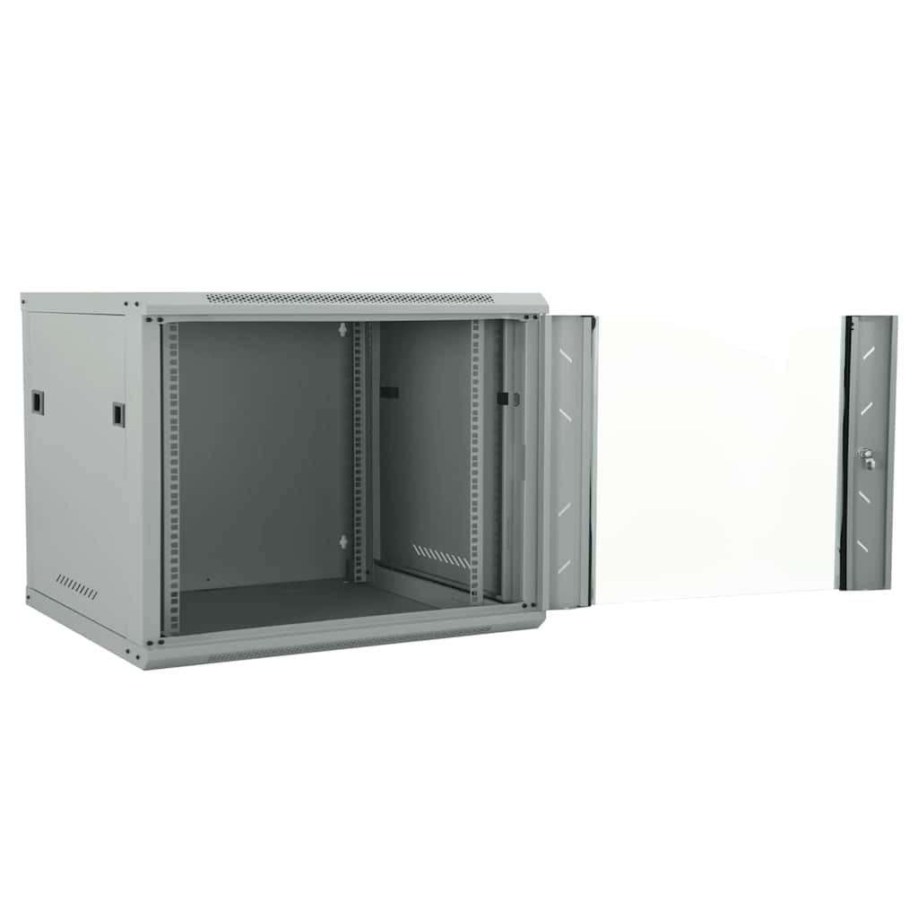Netzwerkschrank mit Speicher Grau 60 x 60 x 50 cm Stahl