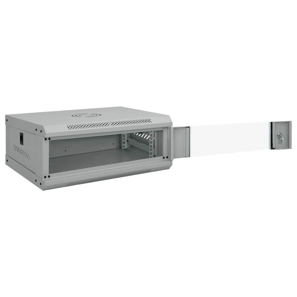 Netzwerkschrank mit Speicher Grau 53 x 35 x 21 cm Stahl
