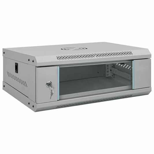 Netzwerkschrank mit Speicher Grau 53 x 45 x 21 cm Stahl