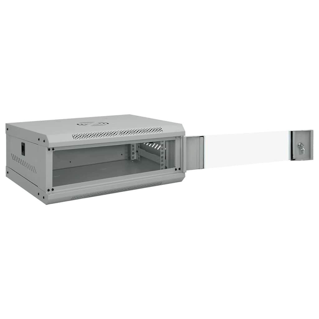 Netzwerkschrank mit Speicher Grau 53 x 45 x 21 cm Stahl