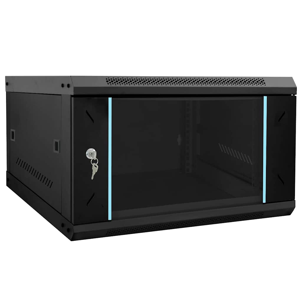 Armoire de réseau avec rangement Noir 53 x 60 x 30 cm Acier
