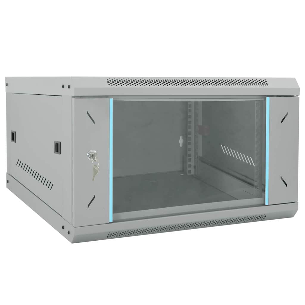 Netzwerkschrank mit Speicher Grau 53 x 60 x 30 cm Stahl