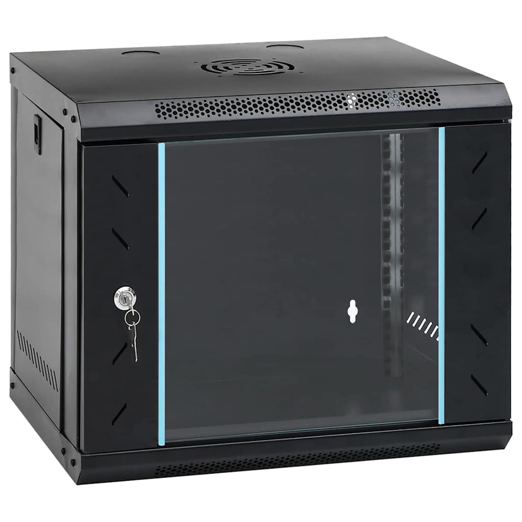 Armoire réseau avec rangement Noir 53 x 45 x 45 cm Acier