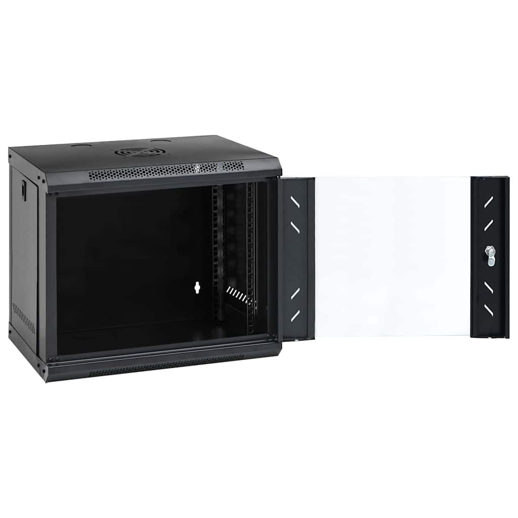 Armoire réseau avec rangement Noir 53 x 45 x 45 cm Acier