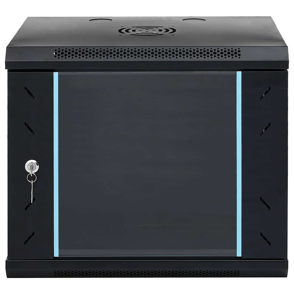 Armoire réseau avec rangement Noir 53 x 45 x 45 cm Acier
