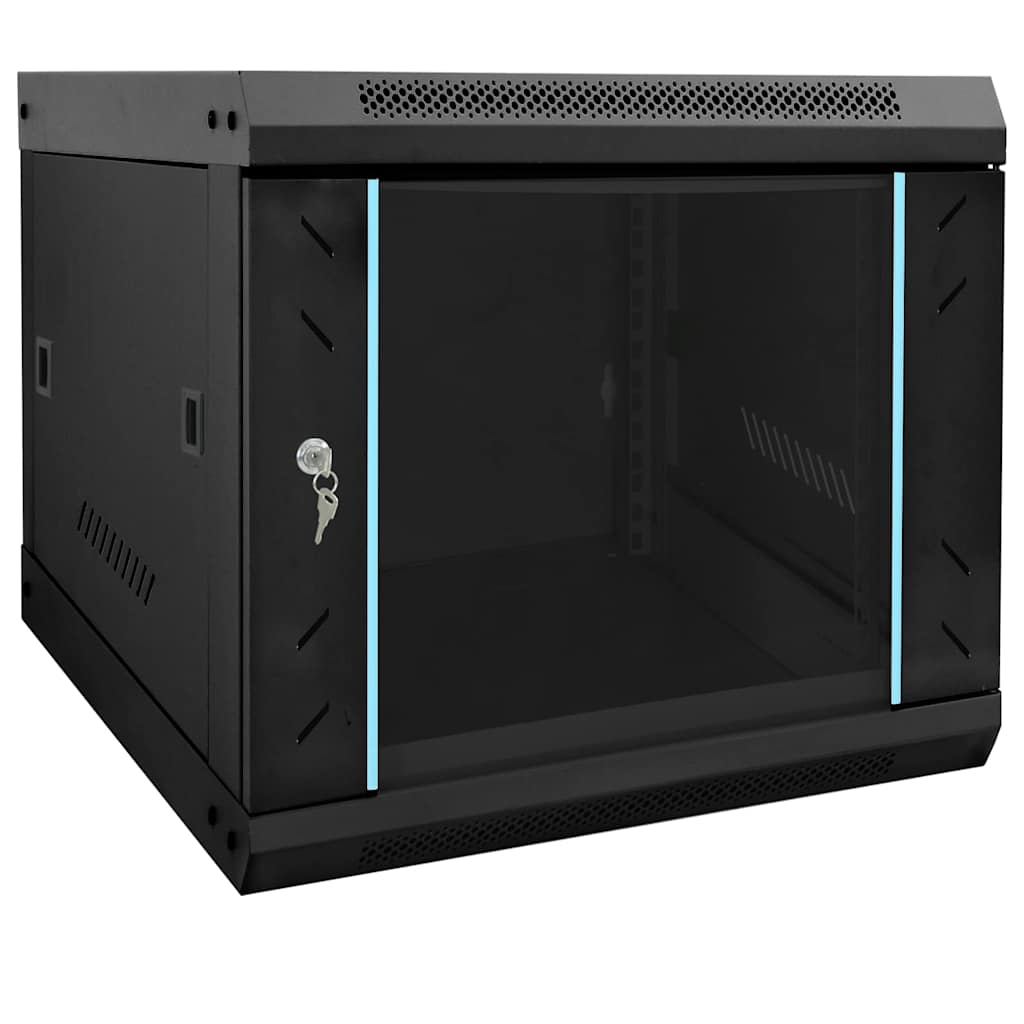 Armoire réseau avec rangement Noir 53 x 60 x 45 cm Acier